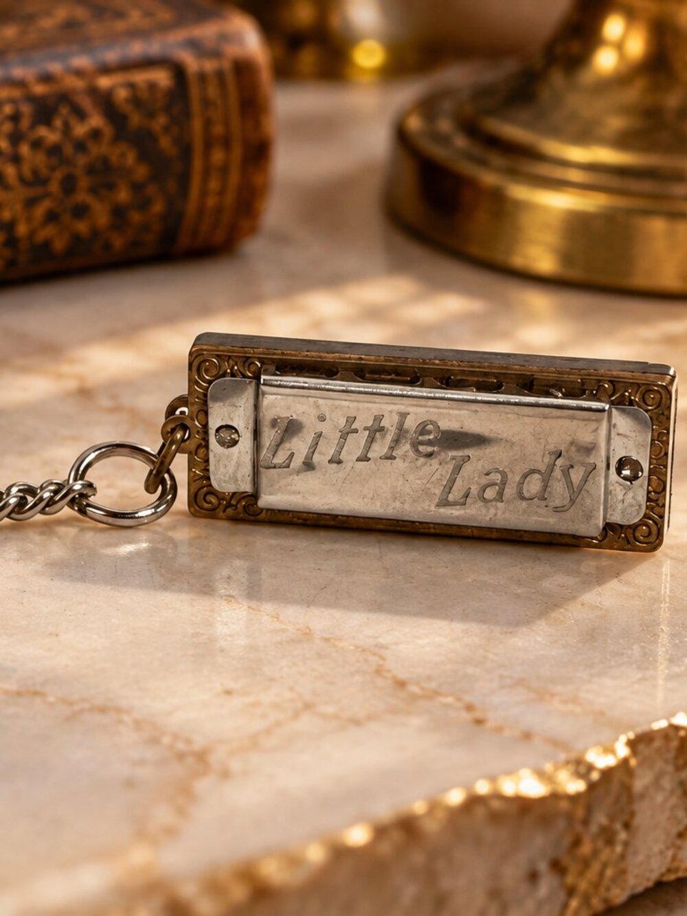 Vintage Hohner Little Lady Miniature Harmonica Keychain | Made in Germany